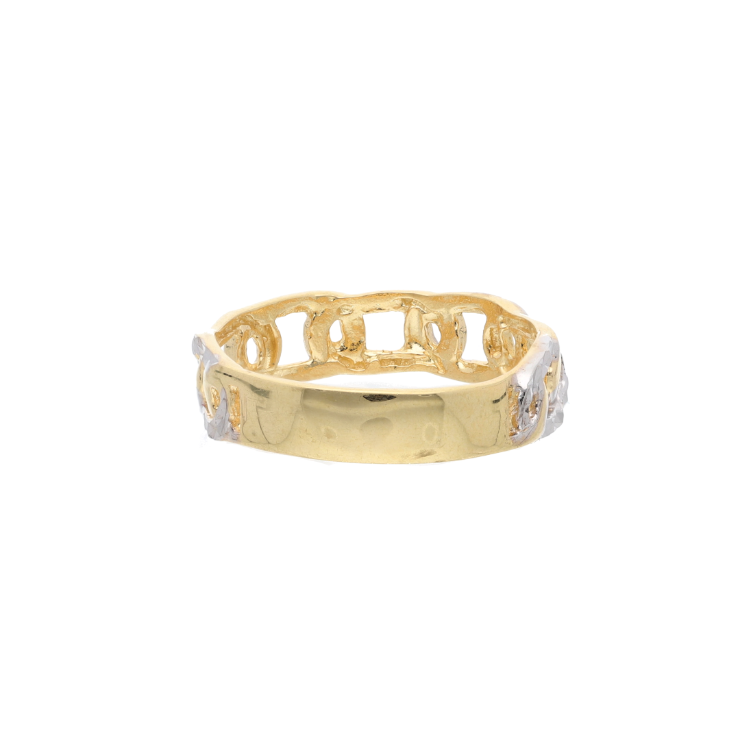 Gold Link Design Ring 18KT - FKJRN18K9241