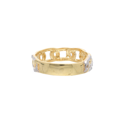 Gold Link Design Ring 18KT - FKJRN18K9241