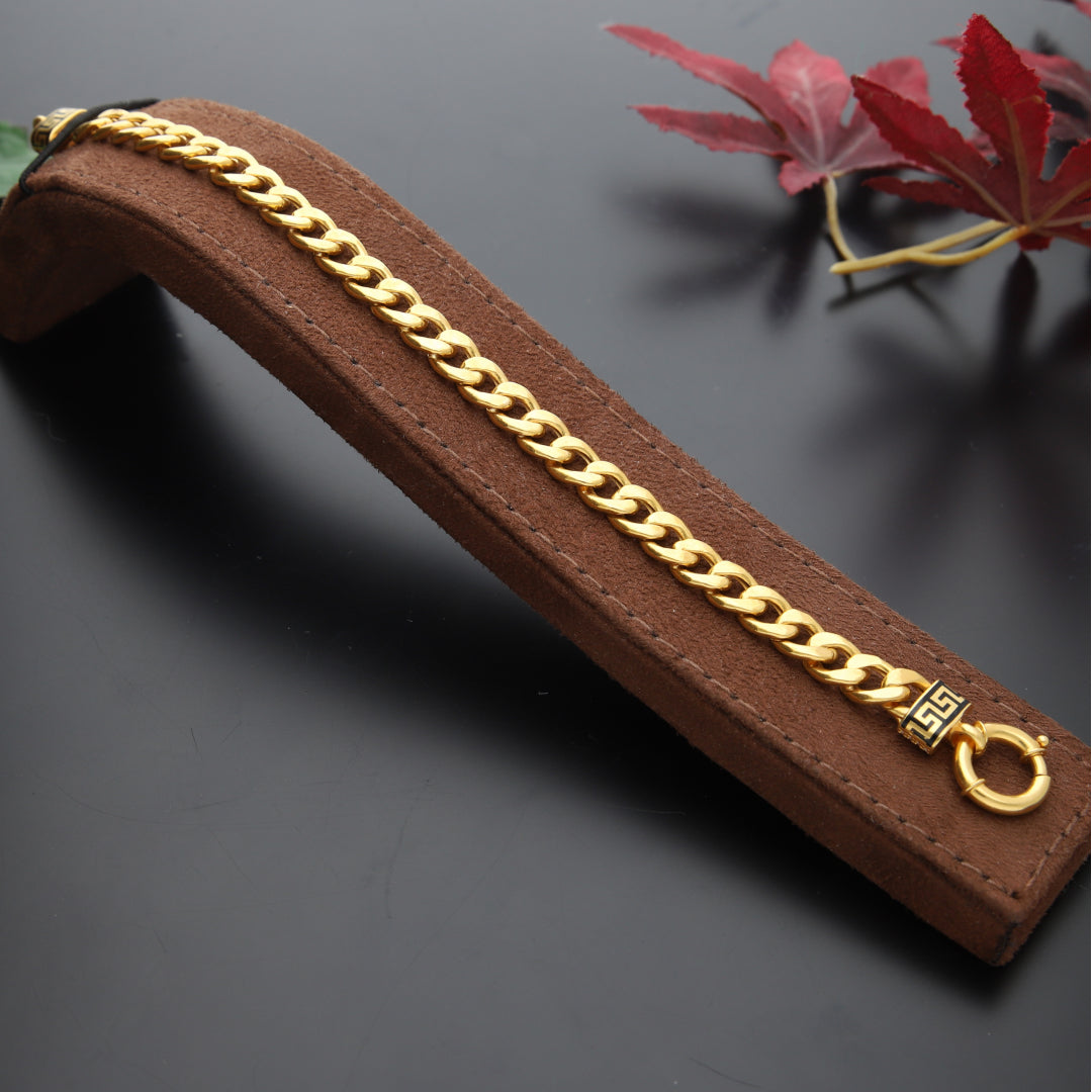 Gold Curb Bracelet 21KT - FKJBRL21KM10103