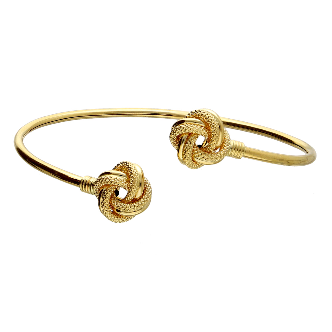 Gold Knot Cuff Bangle 18KT - FKJBNG18K10325