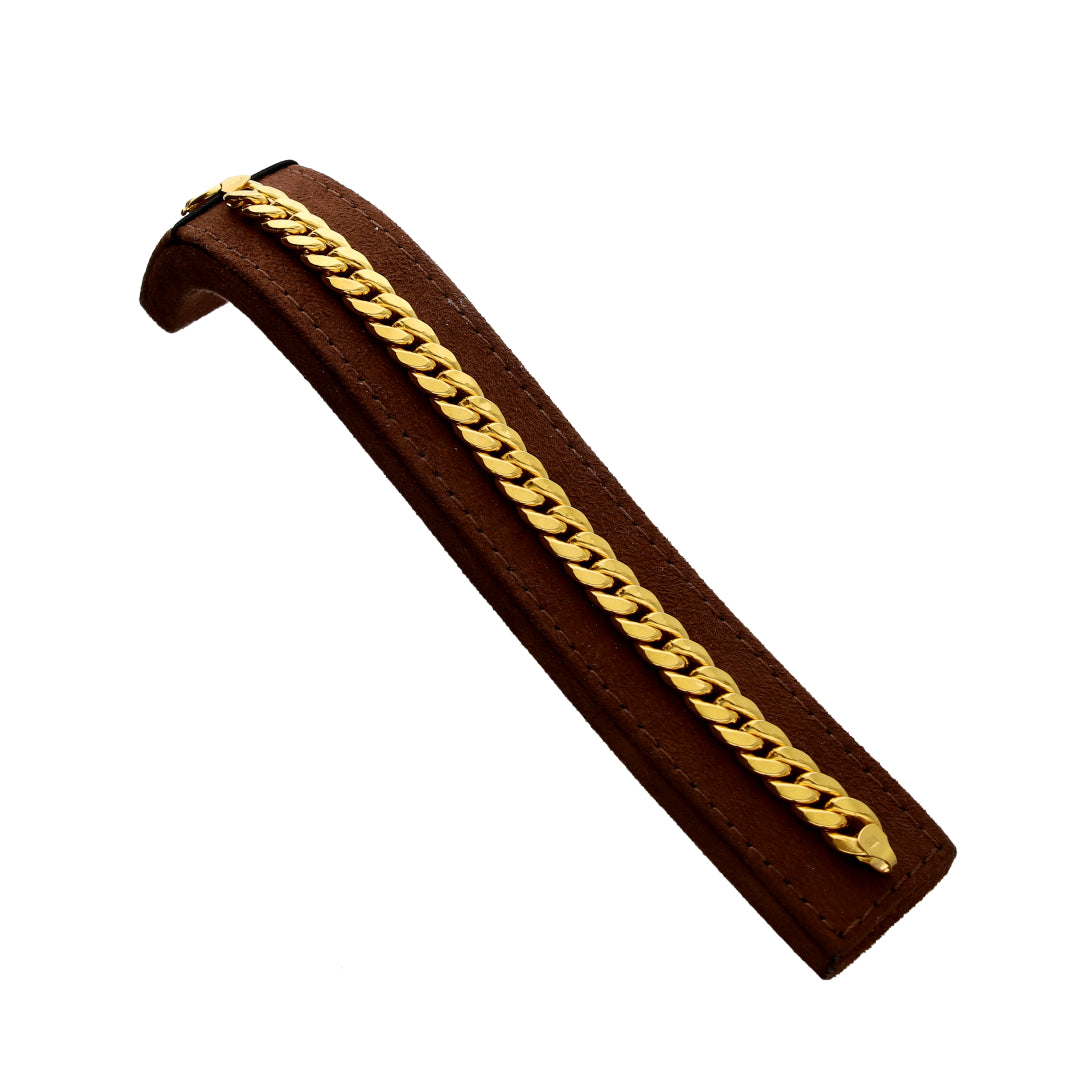 Gold Classic Cuban Link Bracelet 21KT - FKJBRL21KM10233