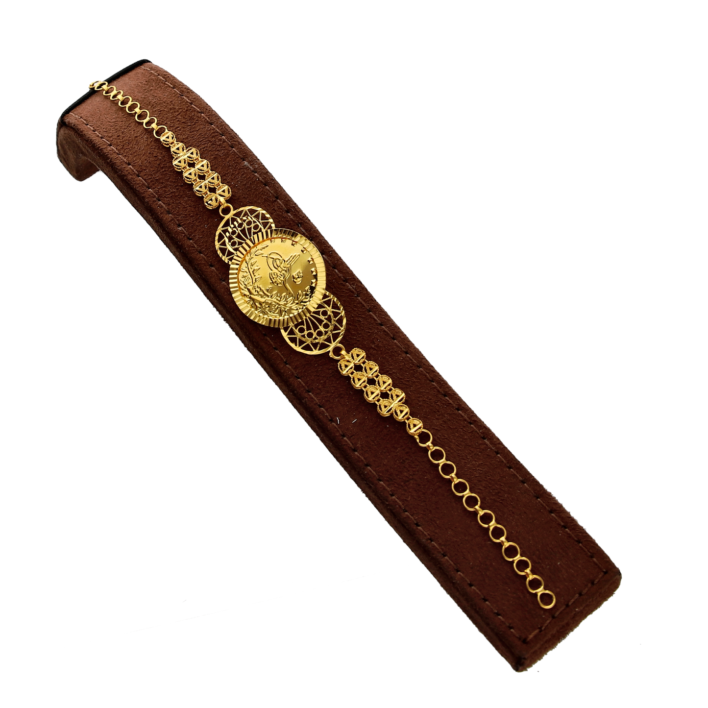 Gold Antique Turkish Lira Bracelet 21KT- FKJBRL21KM10255