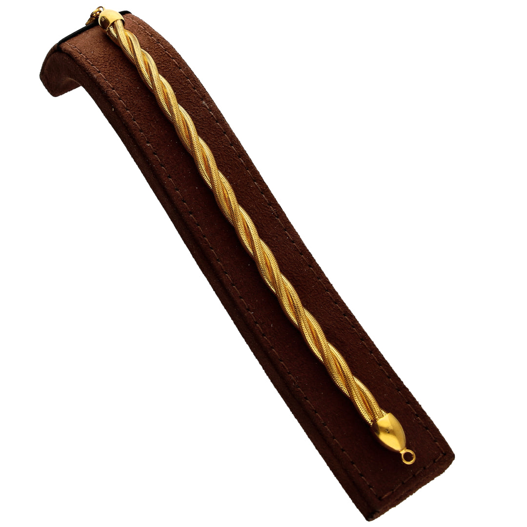 Gold Twisted Rope Bracelet 21KT - FKJBRL21KM10274