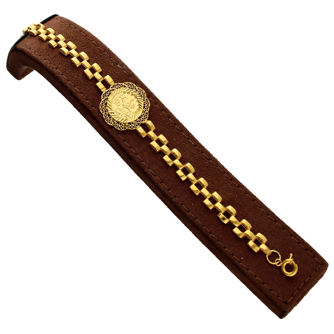 Gold Box Link Lira Bracelet 21KT - FKJBRL21KM10281