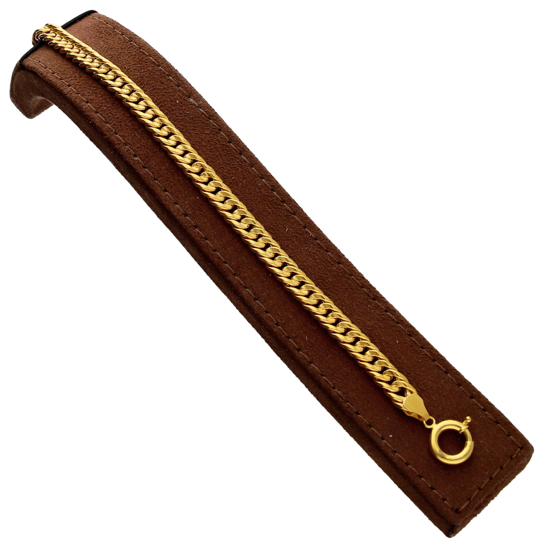 Gold Fine Link Curb Bracelet 21KT - FKJBRL21KM10282