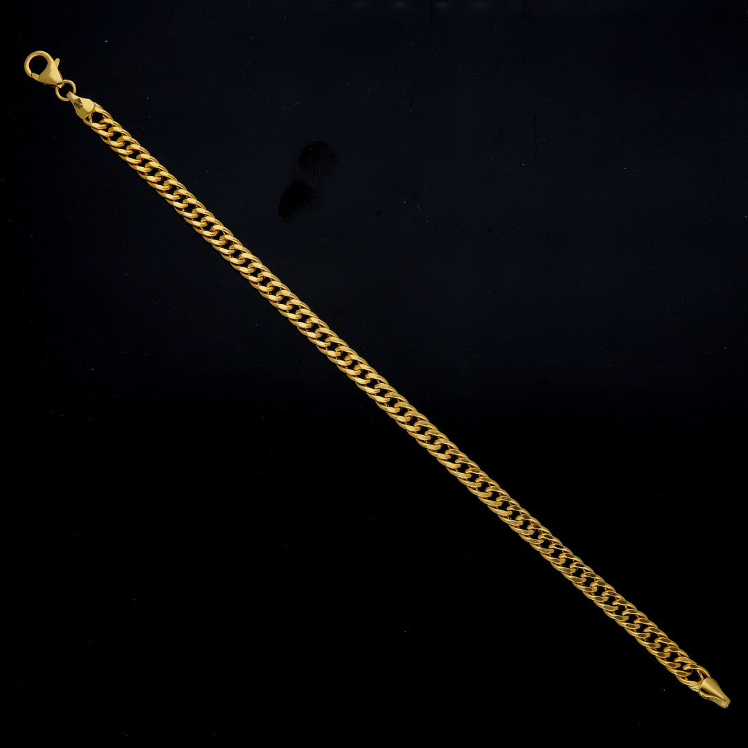 Gold Curb Bracelet 21KT - FKJBRL21KM12062