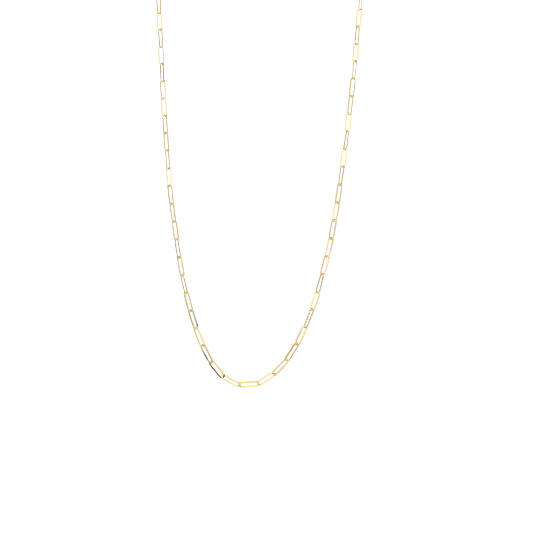 Gold Paperclip Chain 21KT - FKJCN21KM11840