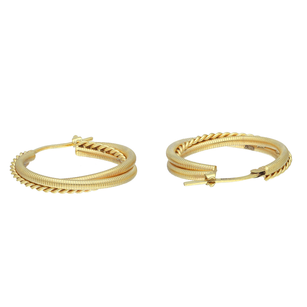Gold Hoop Earrings 21KT - FKJERN21KM11722