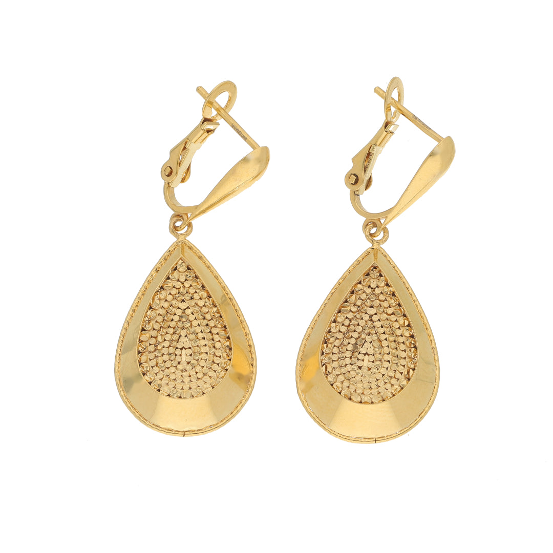 Gold Hanging Earrings 21KT - FKJERN21KM11818