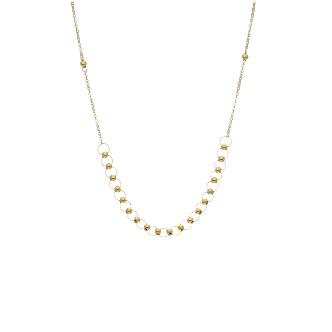 Gold Minimalist Necklace 21KT - FKJNKL21KM12040