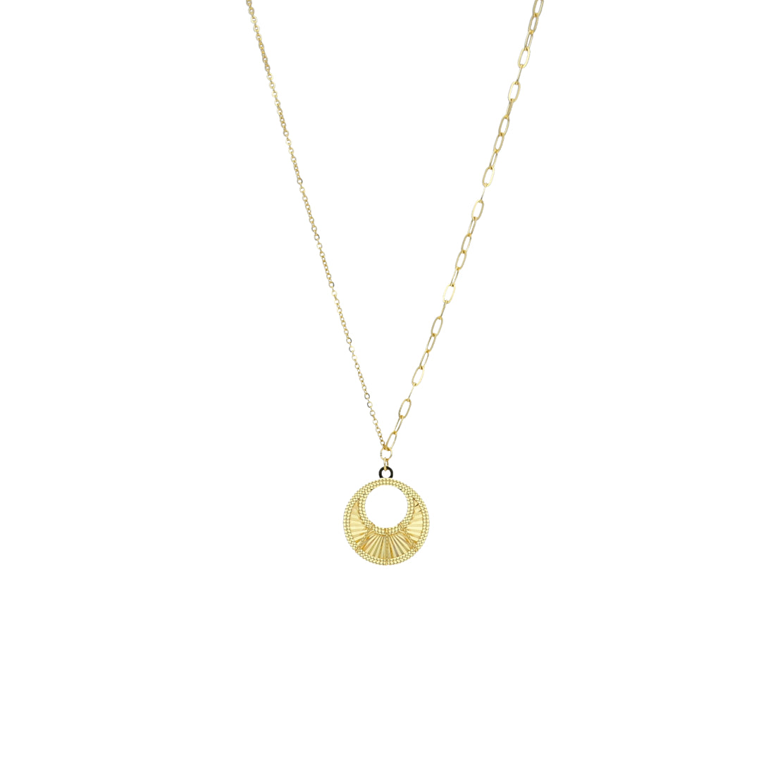 Gold Minimalist Necklace 21KT - FKJNKL21KM12041