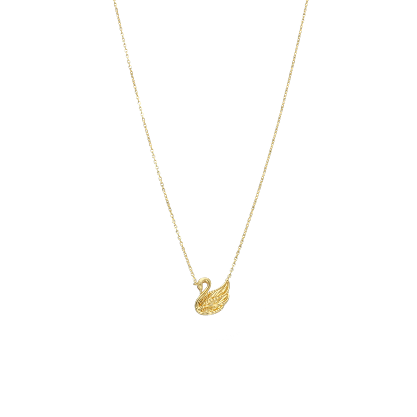 Gold Swan Necklace 21KT - FKJNKL21KM12045