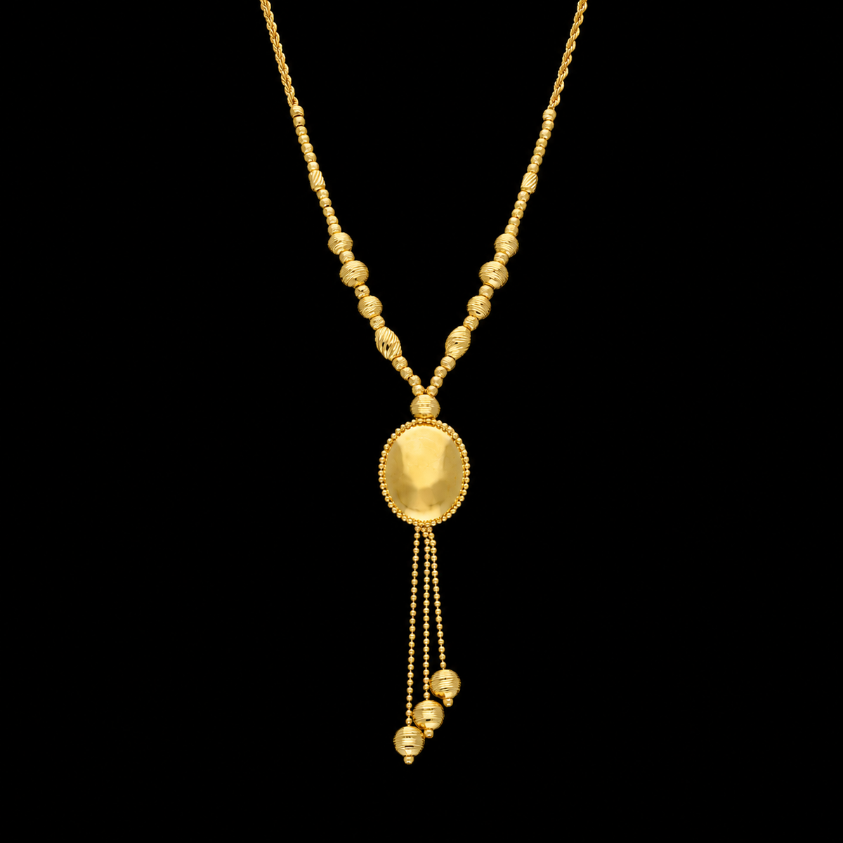 Gold Tassel Necklace 21KT - FKJNKL21KM12089