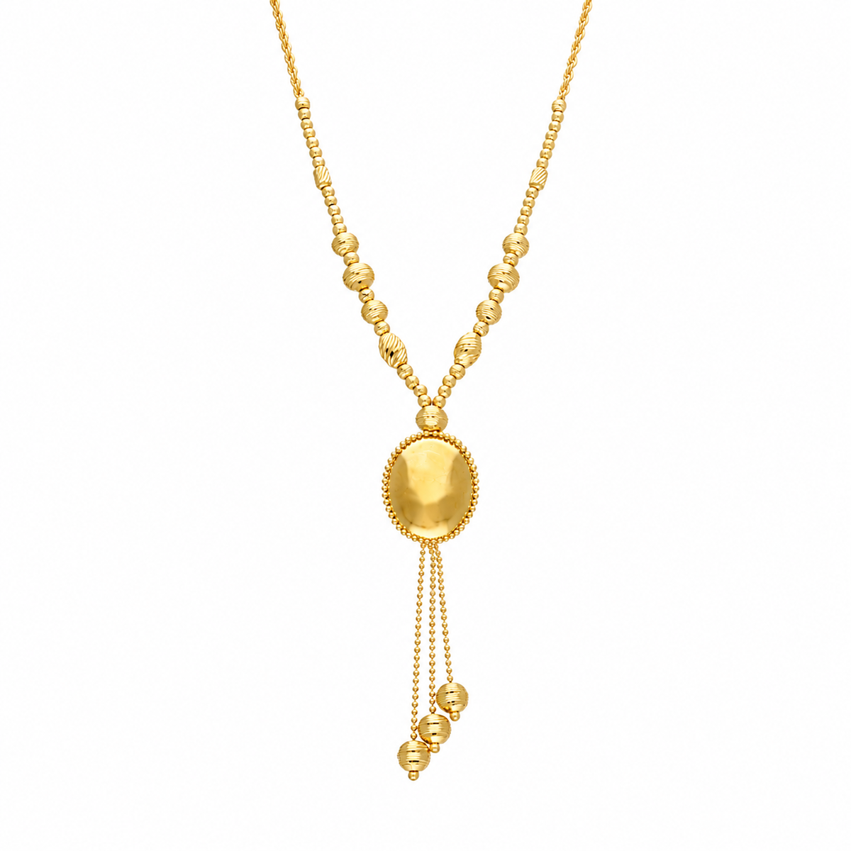 Gold Tassel Necklace 21KT - FKJNKL21KM12089