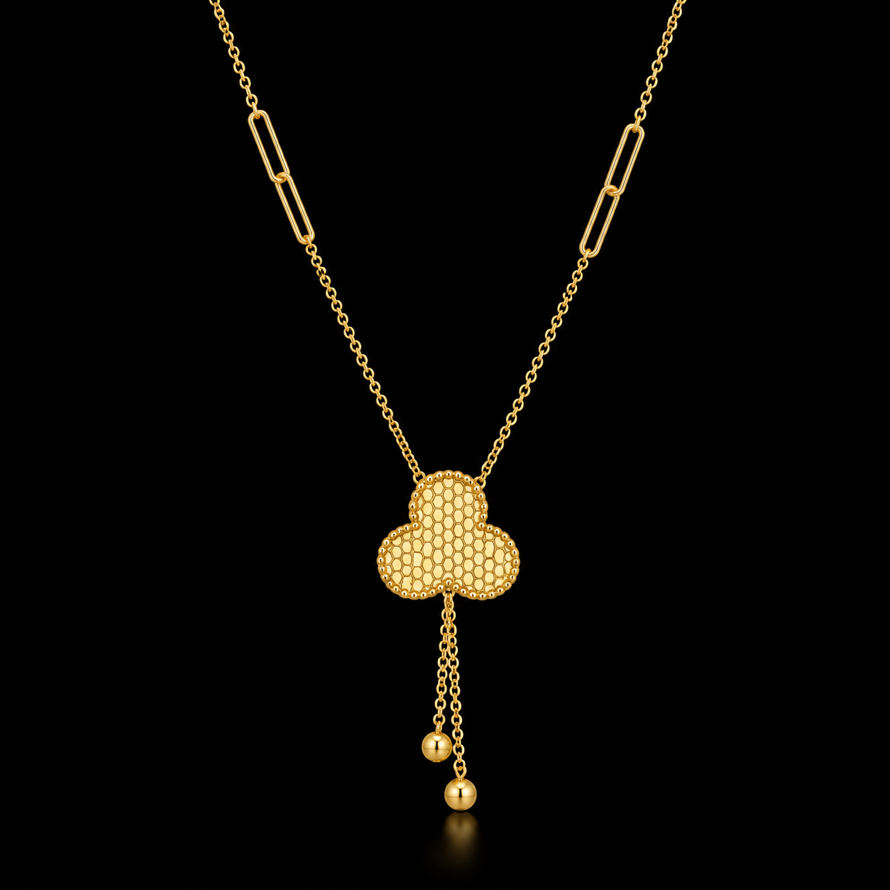 Gold Tassel Necklace 21KT - FKJNKL21KM12129