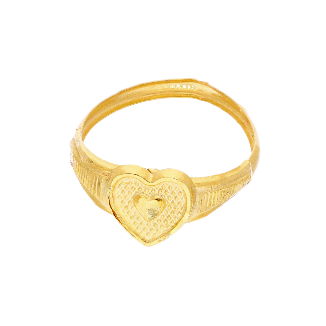 Gold Double Heart Ring 18KT - FKJRN18K10311