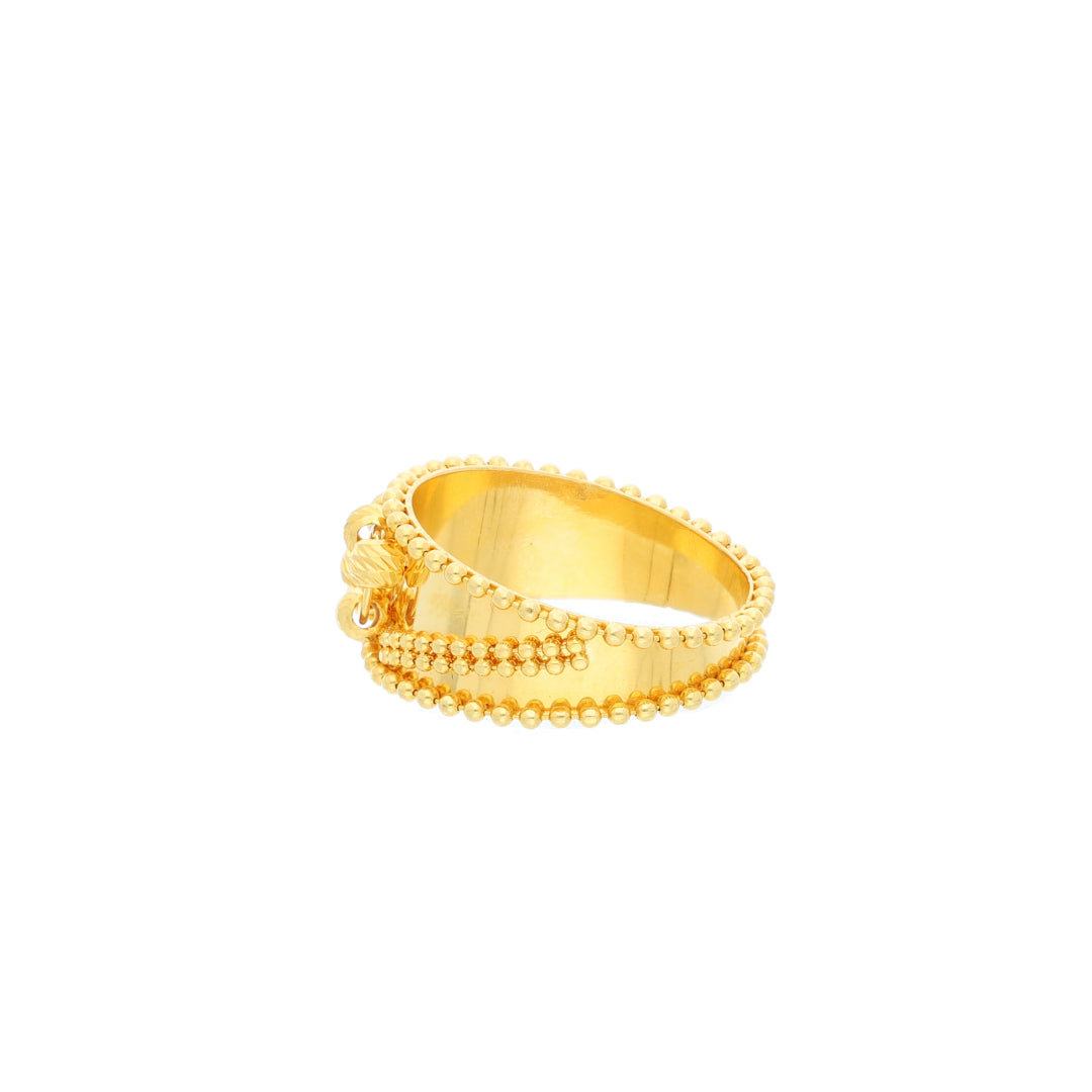 Gold Classic Ethnic Ring 21KT - FKJRN21KM10440