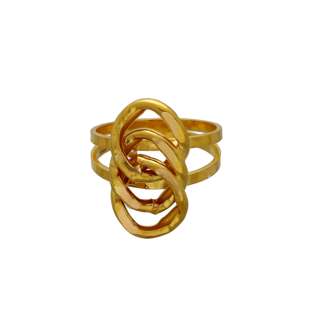 Gold Linked Loop Ring 21KT - FKJRN21KM10872