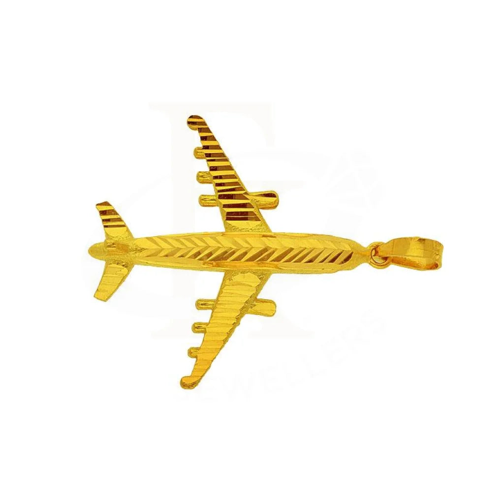 Gold Airplane Pendant 18Kt - Fkjpnd1944 Pendants