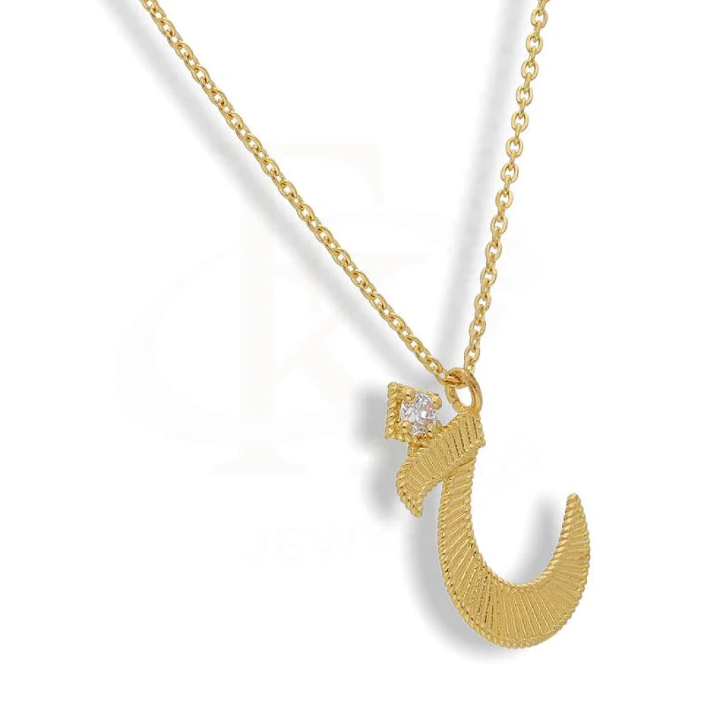 Gold Arabic Alphabet Necklace 21Kt - Fkjnkl21K2136 Necklaces