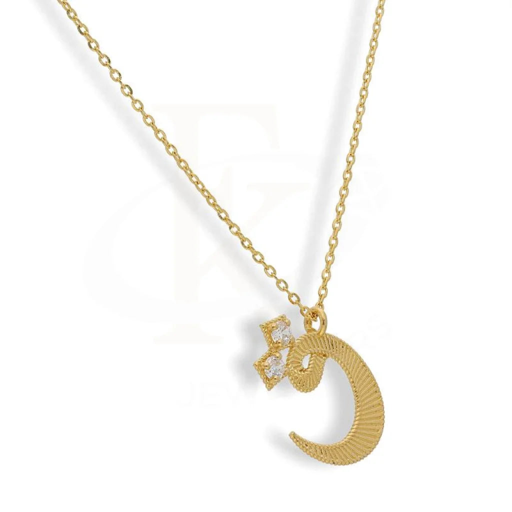 Gold Arabic Alphabet Necklace 21Kt - Fkjnkl21K2141 Necklaces