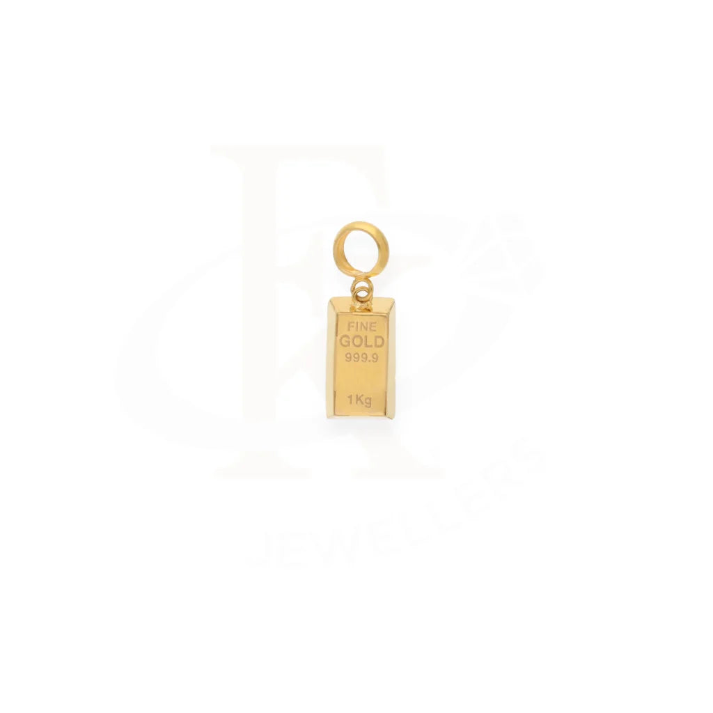 Gold Bar Shaped Pendant 21Kt - Fkjpnd21Km8038 Pendants