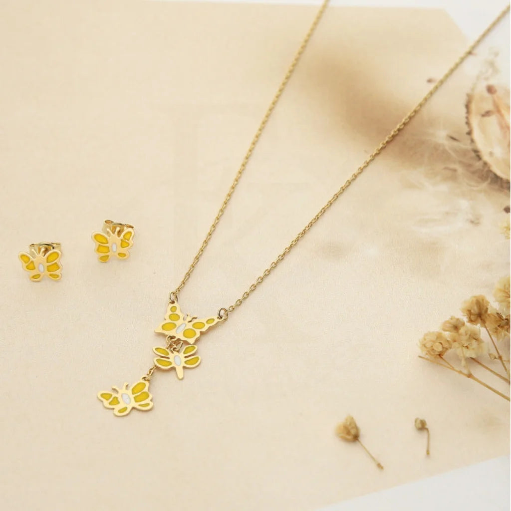 Gold butterfly store jewelry sets