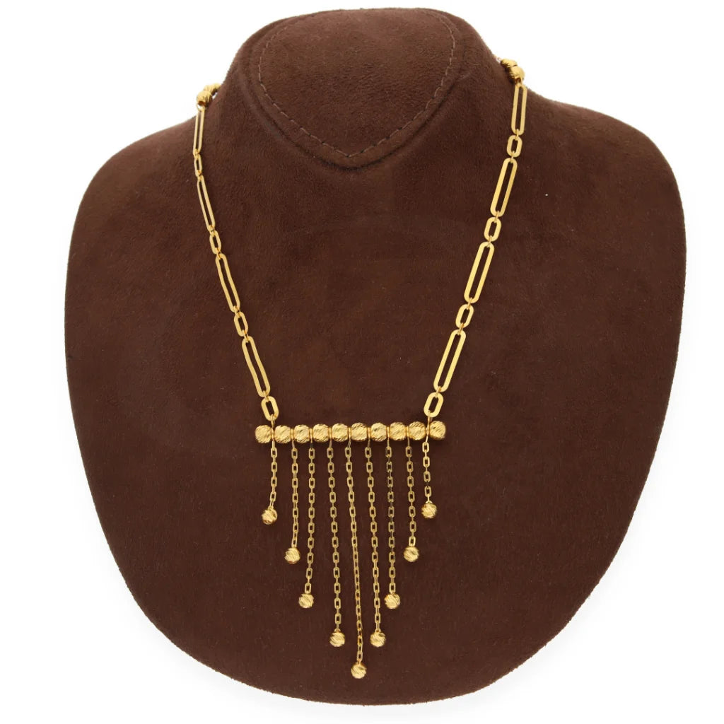 Gold Classy Vintage Hanging Necklace 21Kt - Fkjnkl21Km8185 Necklaces