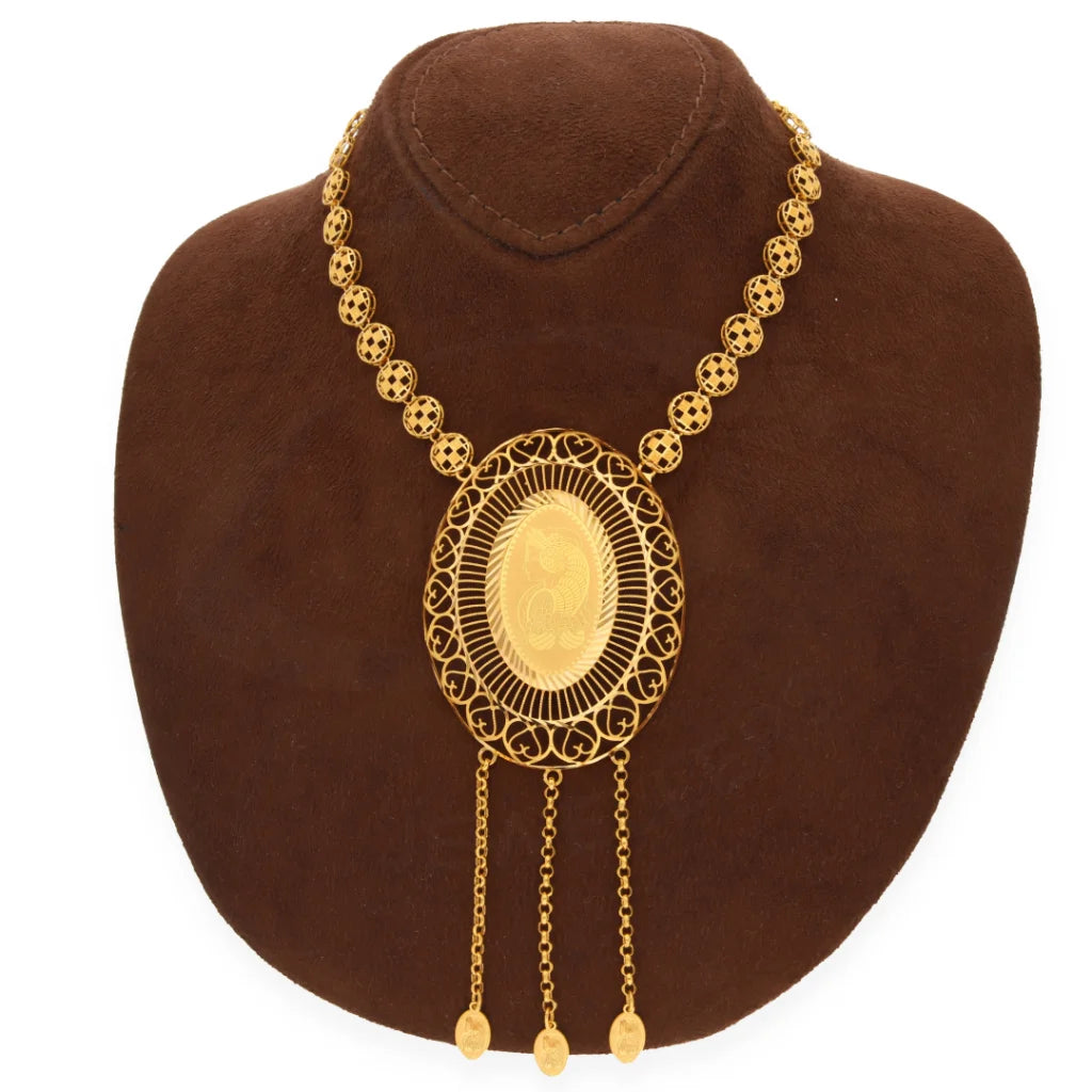 Gold Classy Vintage Necklace 21Kt - Fkjnkl21Km8184 Necklaces