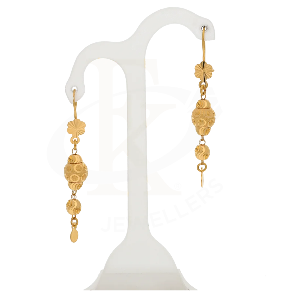 Gold Earrings 21Kt - Fkjern21K7766