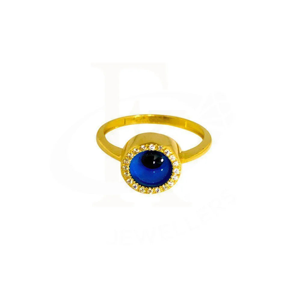 Gold Evil Eye Solitaire Ring 18Kt - Fkjrn2011 Rings