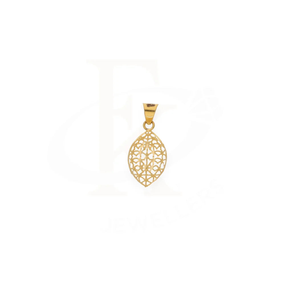 Gold Eye Shaped Pendant 21Kt - Fkjpnd21Km8219 Pendants
