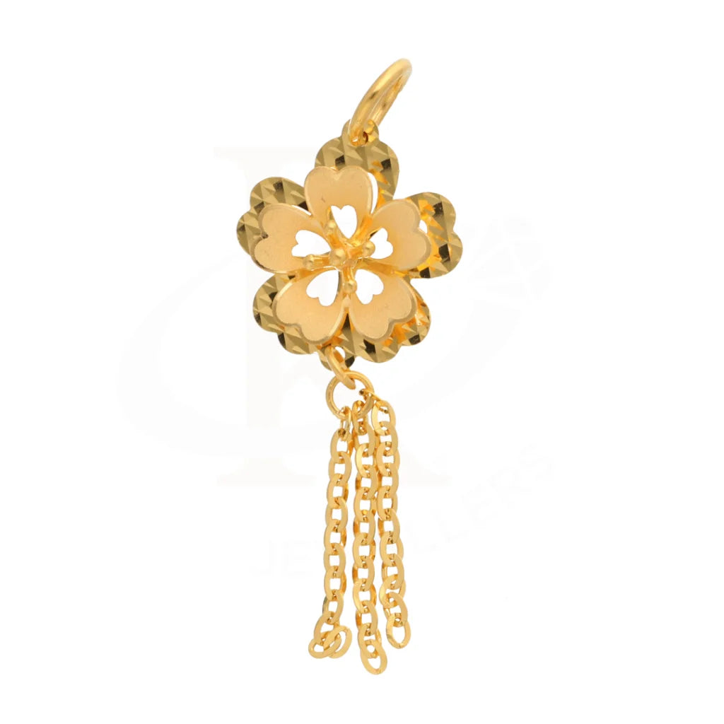 Gold Floral Style Pendant 21Kt - Fkjpnd21Km8437 Pendants