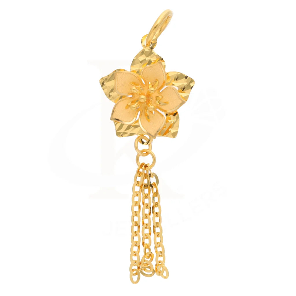 Gold Floral Style Pendant 21Kt - Fkjpnd21Km8438 Pendants