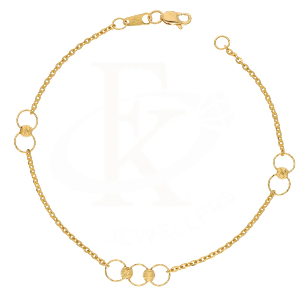 Gold Galeria Disc Ring Bracelet 21Kt - Fkjbrl21Km8357 Bracelets