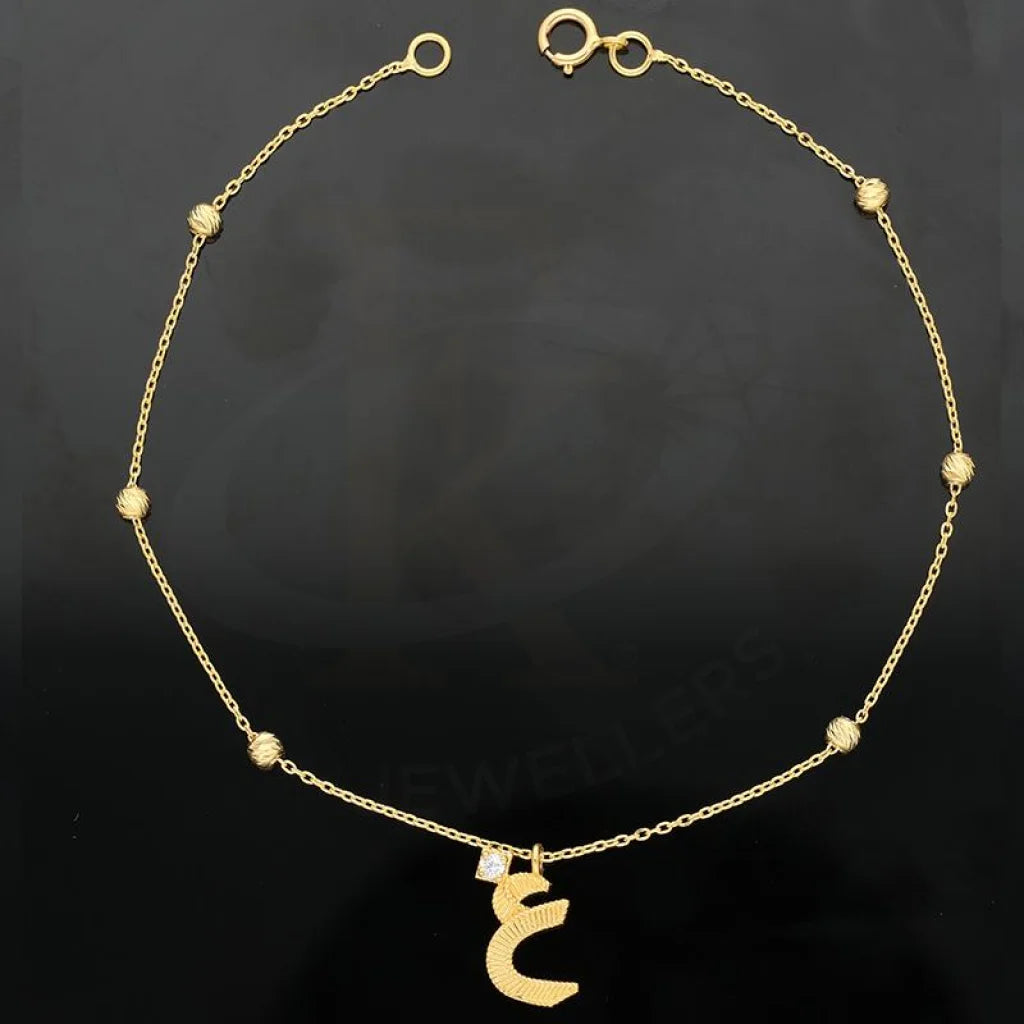 Gold Hanging Arabic Alphabet Bracelet 21Kt - Fkjbrl21K2255 Bracelets