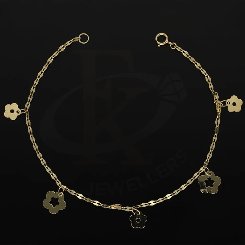 Gold Hanging Flowers Bracelet 18Kt - Fkjbrl18K5258 Bracelets