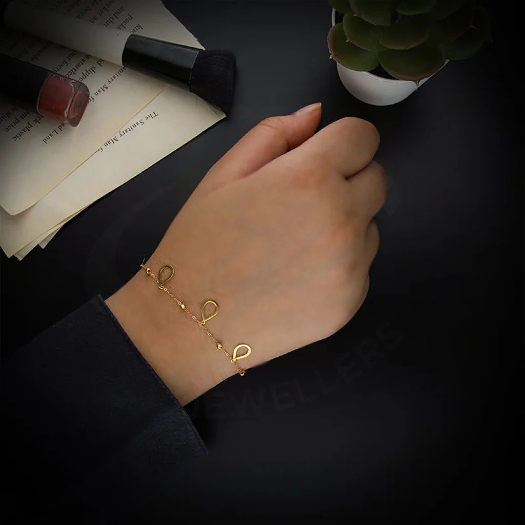 Buy Gold Hanging Pear Shaped Bracelet 21KT from FKJewellers