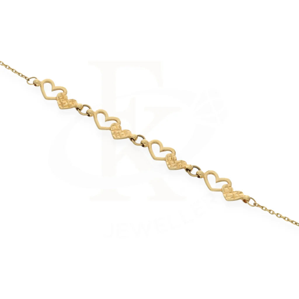 Gold Heart Shaped Bracelet 18Kt - Fkjbrl18K7828 Bracelets