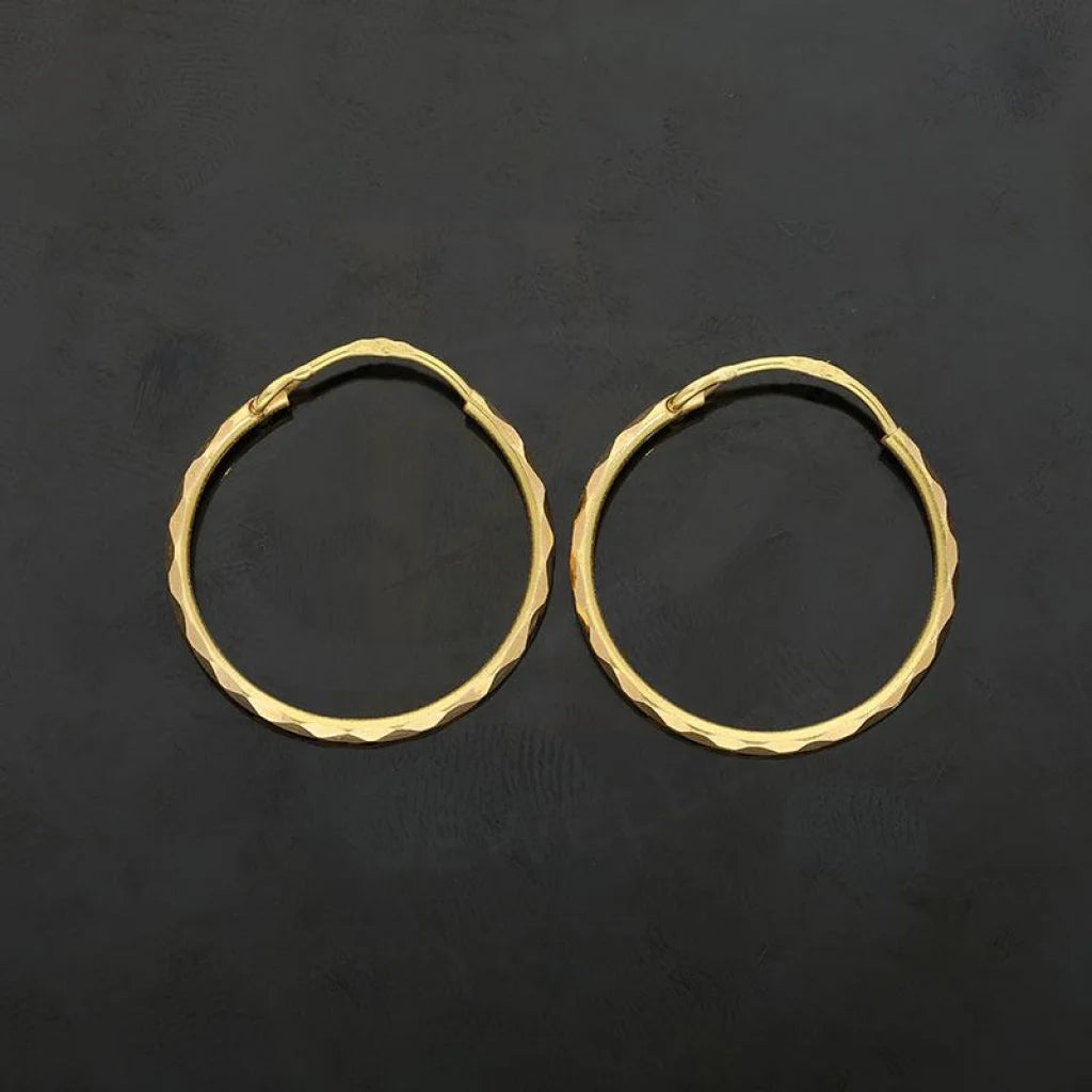 Gold Hoop Earrings 18Kt - Fkjern1413