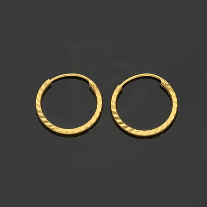 Gold Hoop Earrings 21Kt - Fkjern21K2430