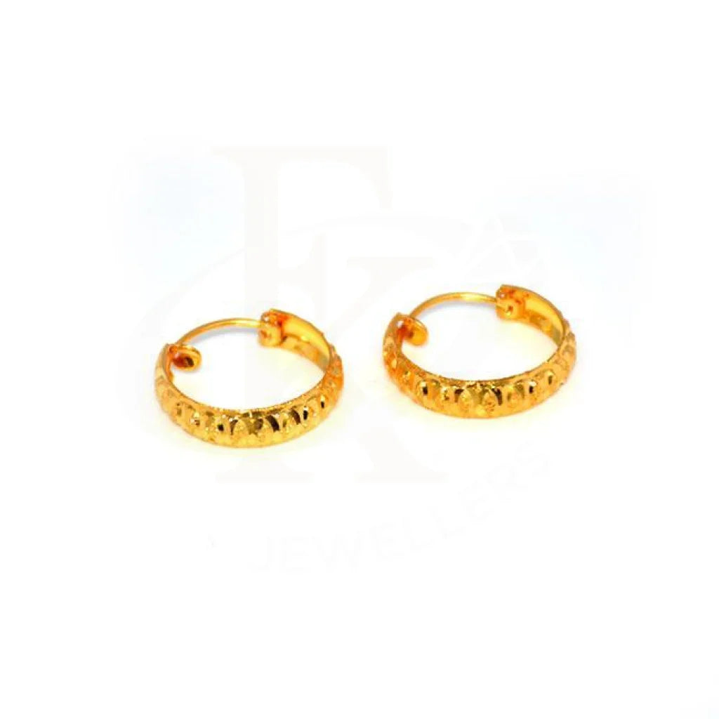 Gold Hoop Earrings 22Kt - Fkjern1424