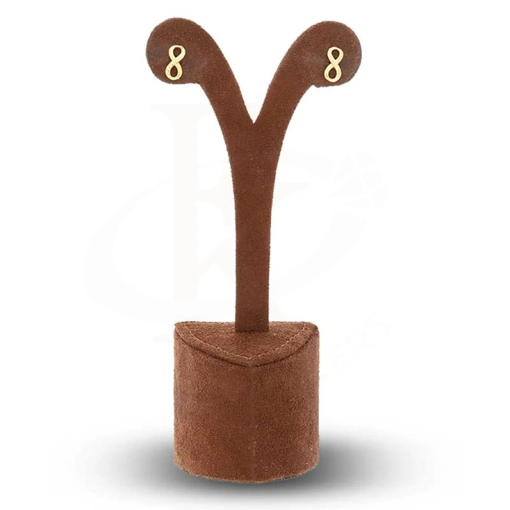 Gold Infinity Stud Earrings 18Kt - Fkjern18K2835