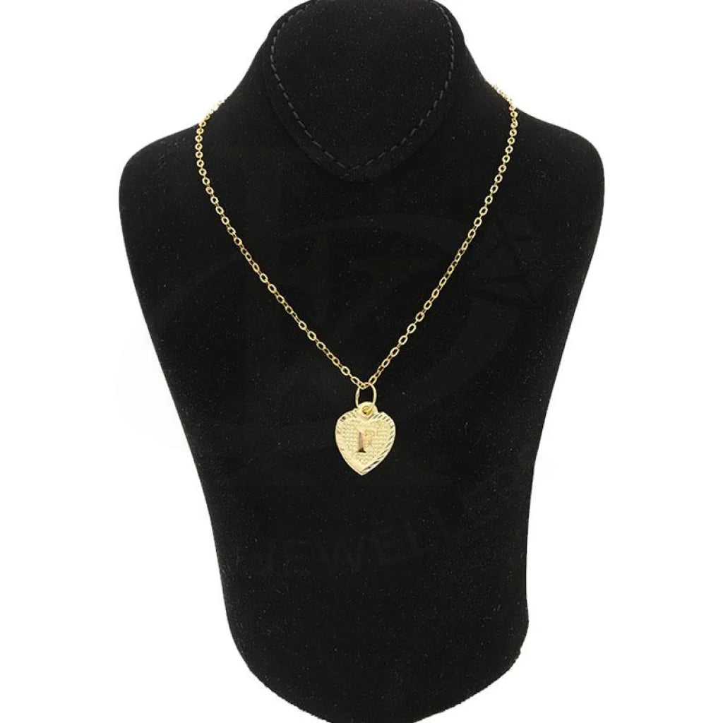 Gold Necklace (Chain With Alphabet Pendant) 18Kt - Fkjnkl1452 Necklaces