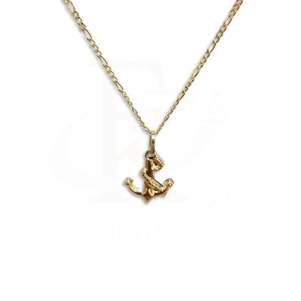 Gold Necklace (Chain With Anchor Pendant) 18Kt - Fkjnkl1210 Necklaces