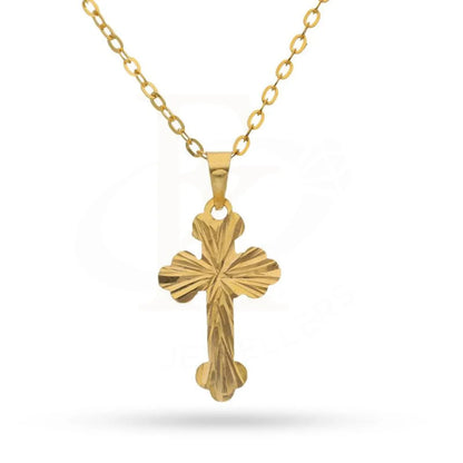 Gold Necklace (Chain With Cross Pendant) 18Kt - Fkjnkl1197 Necklaces