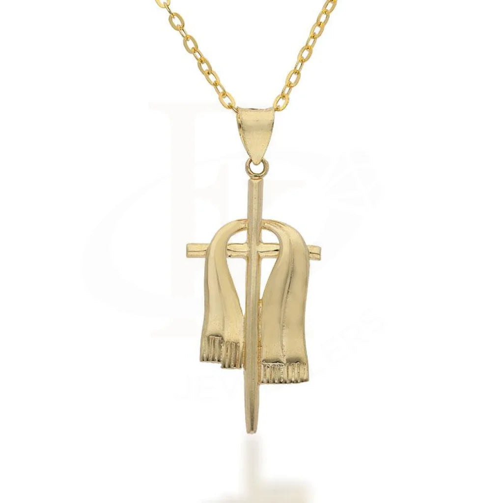 Gold Necklace (Chain With Cross Pendant) 18Kt - Fkjnkl1223 Necklaces