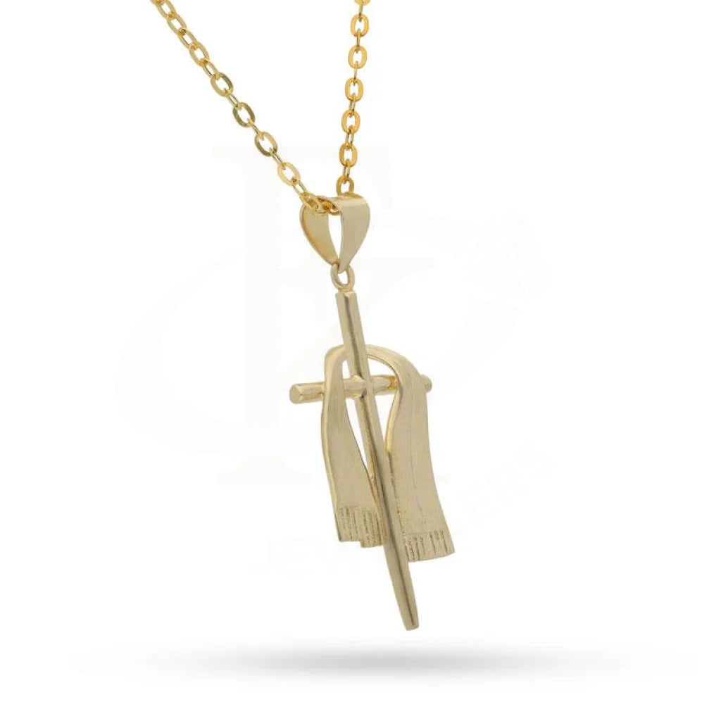Gold Necklace (Chain With Cross Pendant) 18Kt - Fkjnkl1223 Necklaces