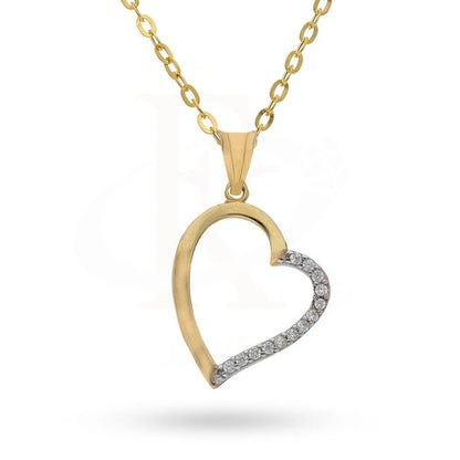 Gold Necklace (Chain With Heart Pendant) 18Kt - Fkjnkl1206 Necklaces