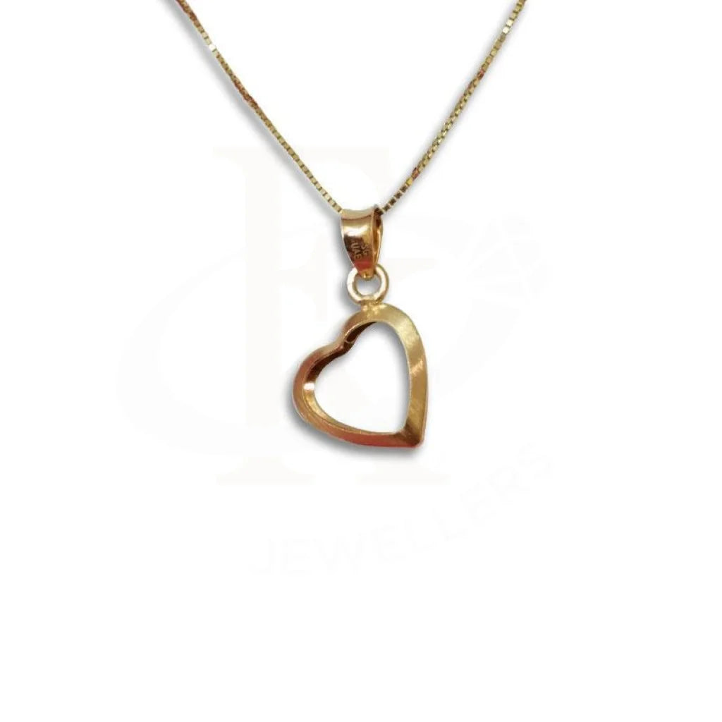 Gold Necklace (Chain With Heart Pendant) 18Kt - Fkjnkl1207 Necklaces